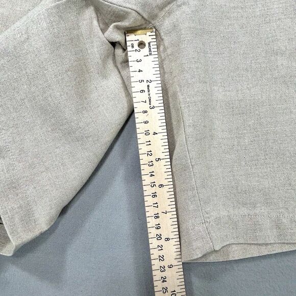 Dockers Shorts Men 34 Cream Linen Cotton Chino Pleated Golf Pockets Casual Khaki - Picture 6 of 8